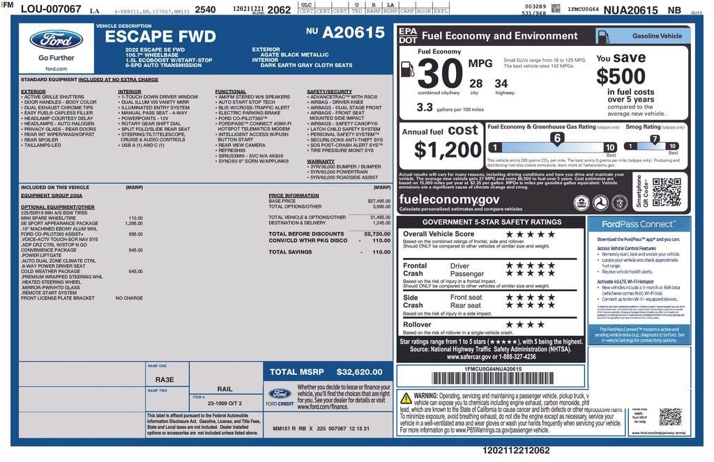 2022 Ford Escape SE