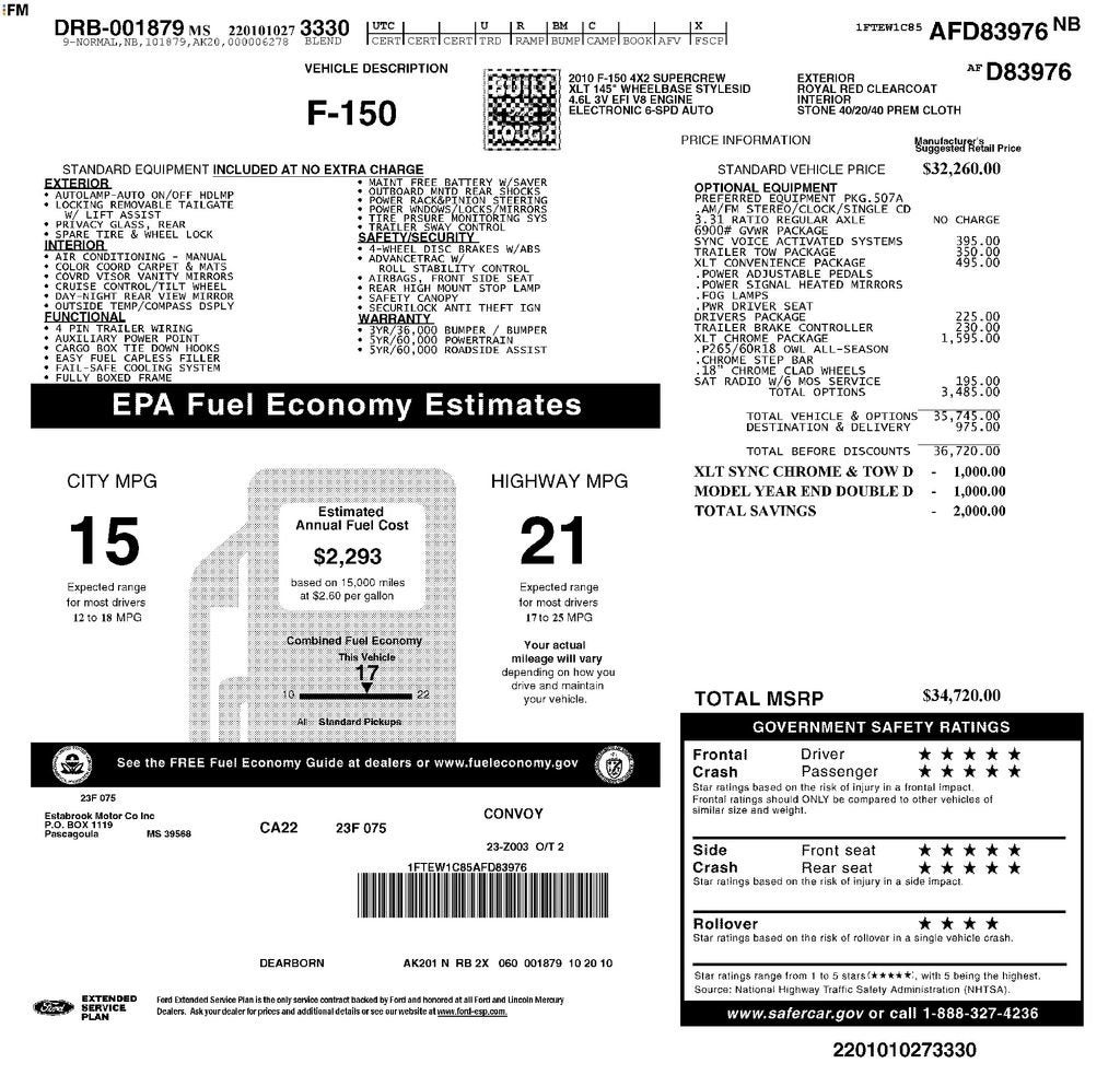 2010 Ford F-150 XL
