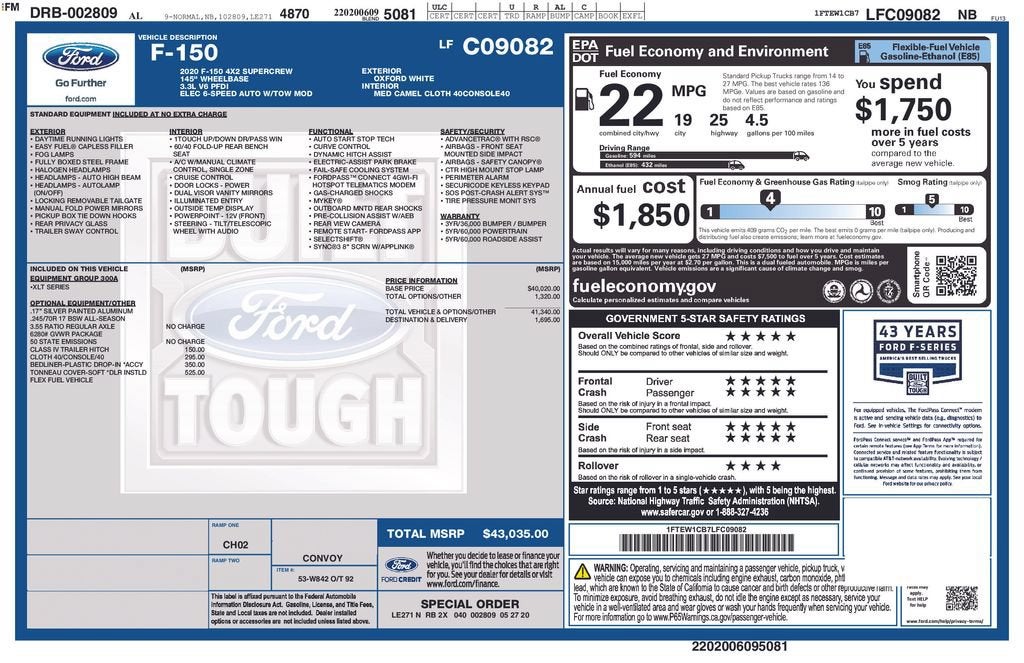 2020 Ford F-150 XL