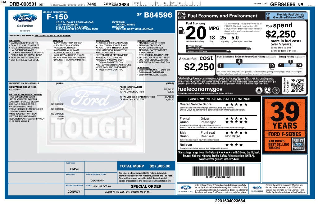2016 Ford F-150 XL