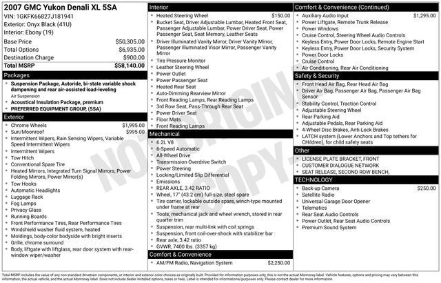 2007 GMC Yukon XL DNLI