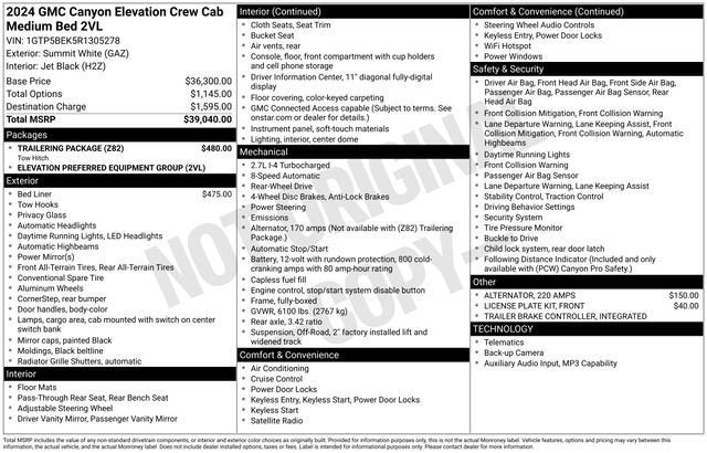 2024 GMC Canyon Elevation