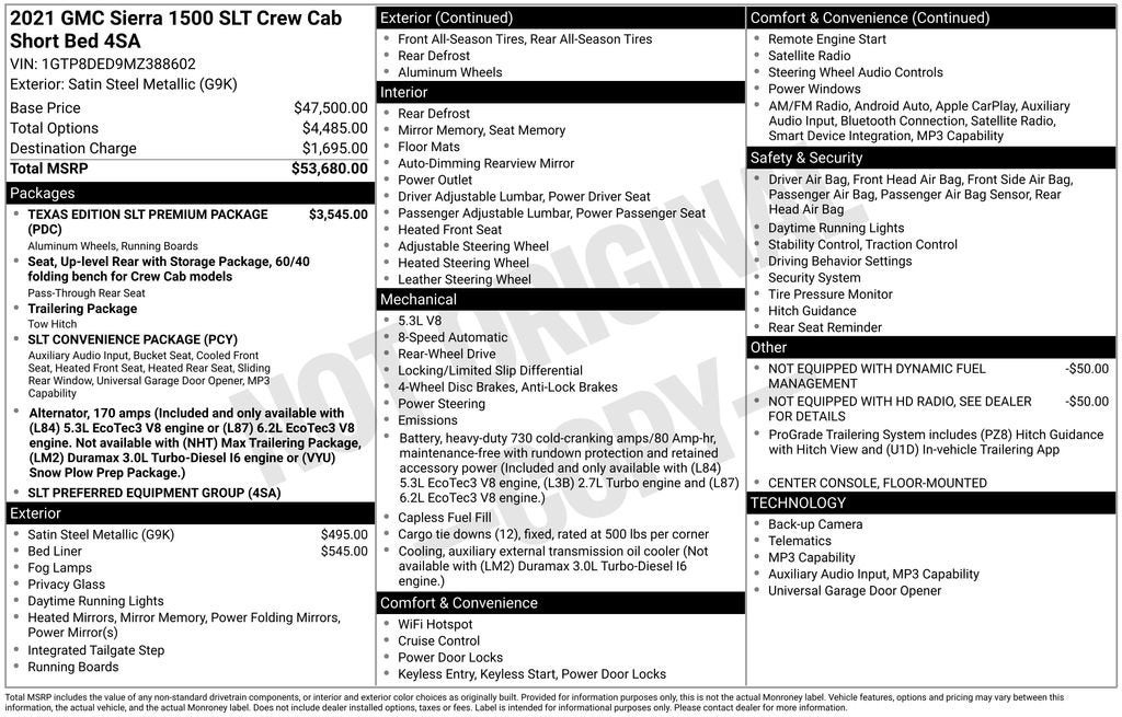 2021 GMC Sierra 1500 SLT