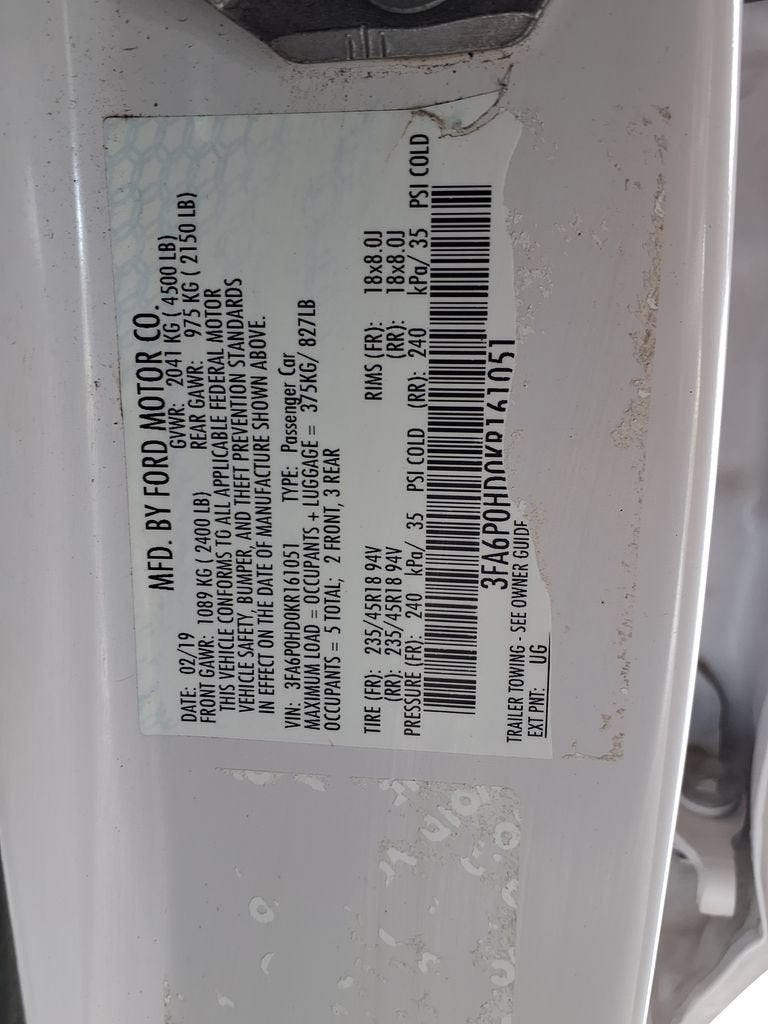 2019 Ford Fusion SE