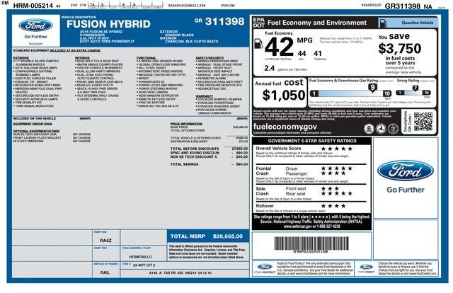 2016 Ford Fusion SE Hybrid