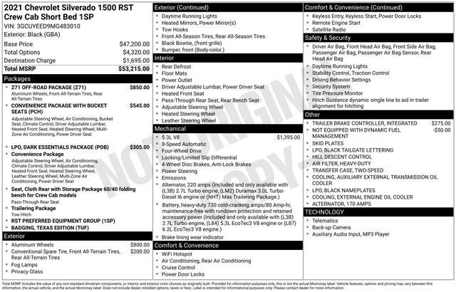 2021 Chevrolet Silverado 1500 RST