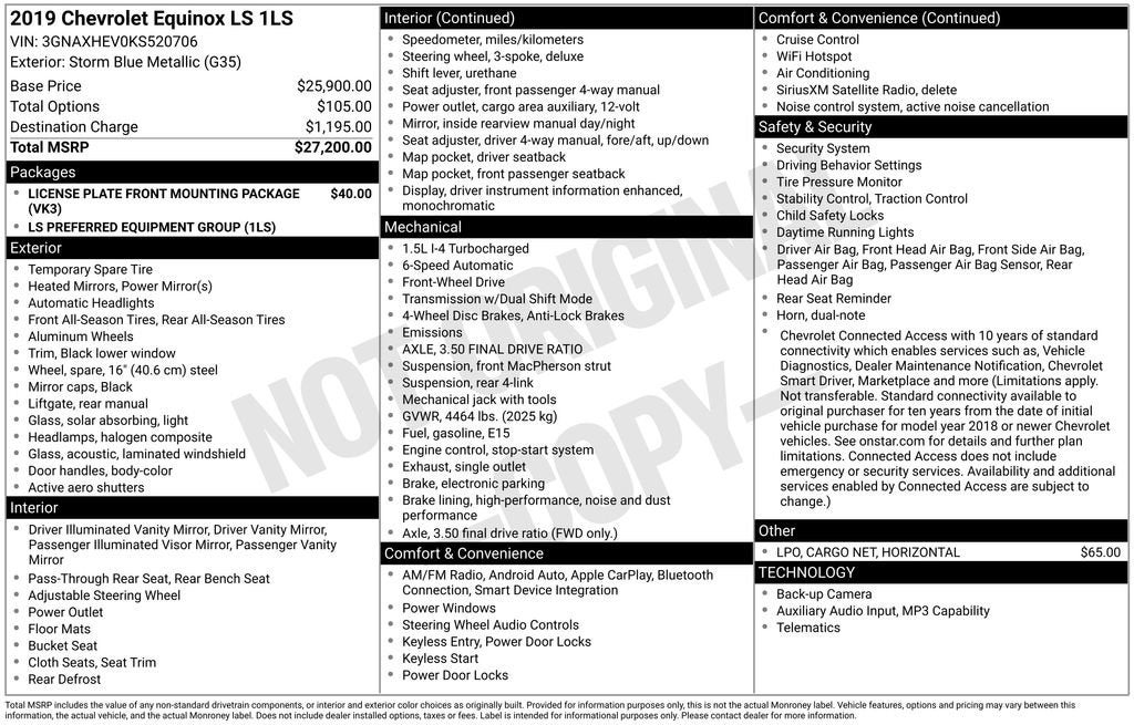 2019 Chevrolet Equinox LS