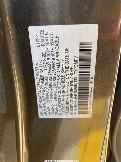 2022 Honda Odyssey Touring