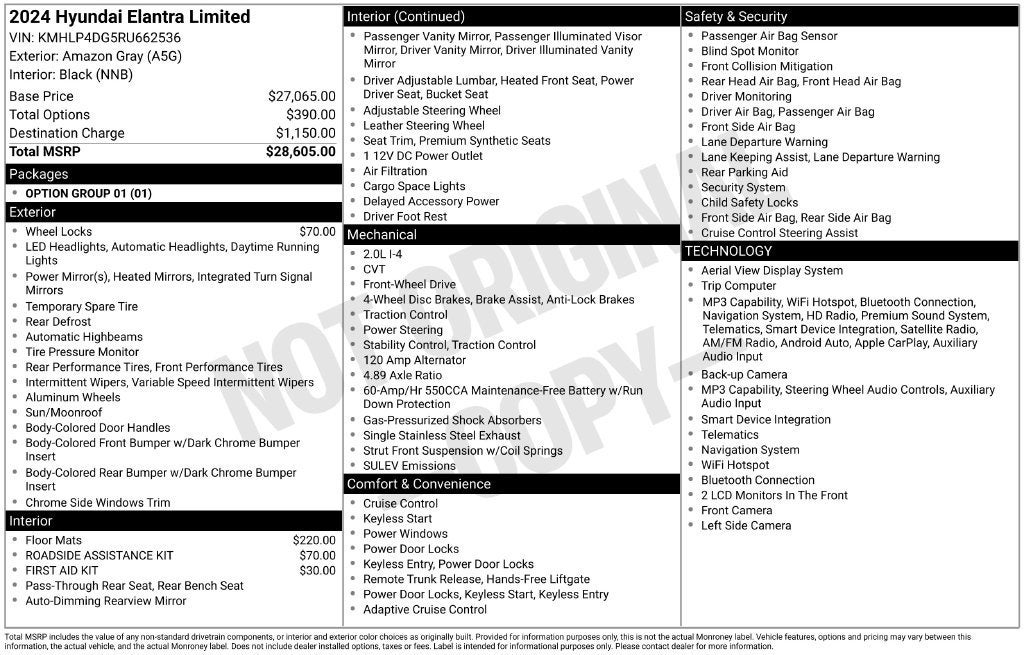 2024 Hyundai Elantra Limited