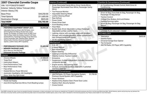 2007 Chevrolet Corvette NA