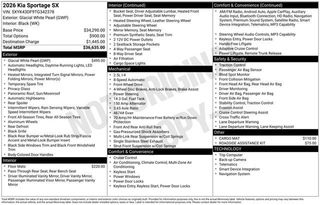 2026 Kia Sportage SX
