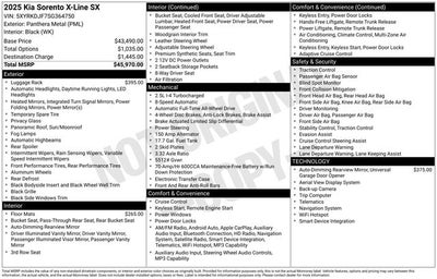 2025 Kia Sorento X-Line SX