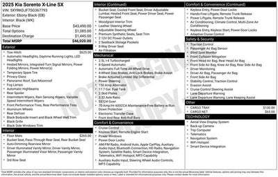 2025 Kia Sorento X-Line SX