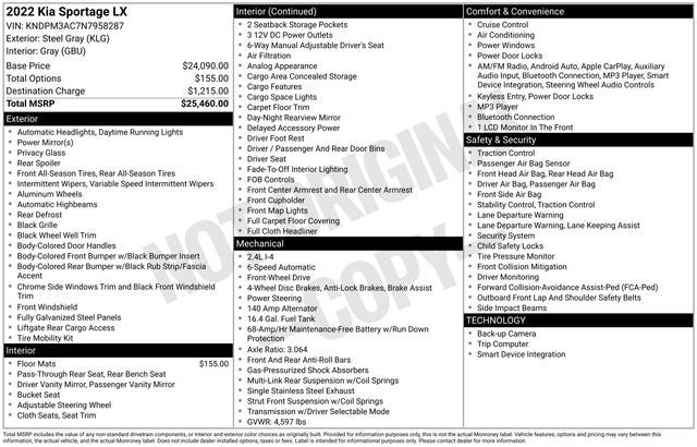2022 Kia Sportage LX
