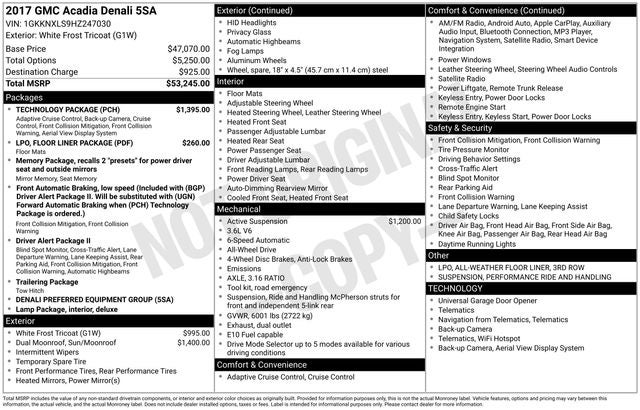 2017 GMC Acadia Denali