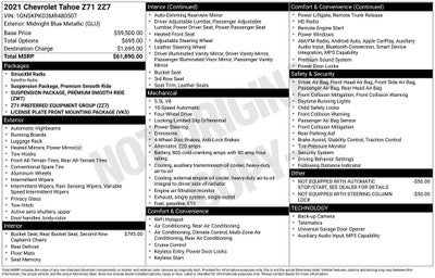 2021 Chevrolet Tahoe Z71