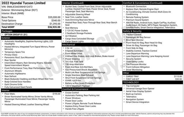 2022 Hyundai Tucson Limited