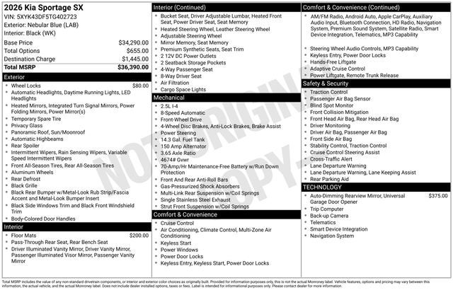 2026 Kia Sportage SX