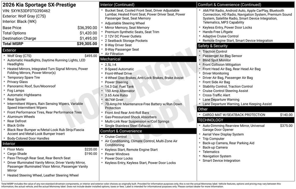 2026 Kia Sportage SX-Prestige