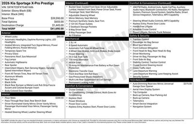 2026 Kia Sportage X-Pro Prestige