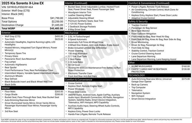 2025 Kia Sorento X-Line EX