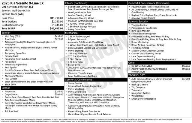 2025 Kia Sorento X-Line EX