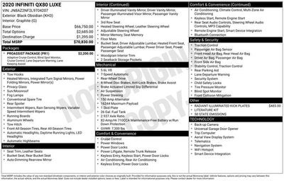 2020 INFINITI QX80 LUXE