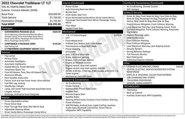 2022 Chevrolet TrailBlazer LT