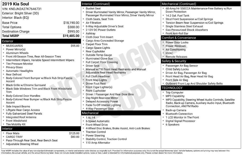 2019 Kia Soul Base