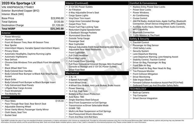 2020 Kia Sportage LX