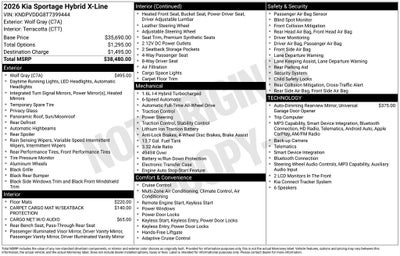 2026 Kia Sportage Hybrid X-Line