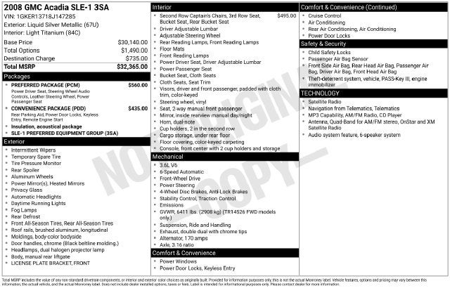 2008 GMC Acadia SLE-1