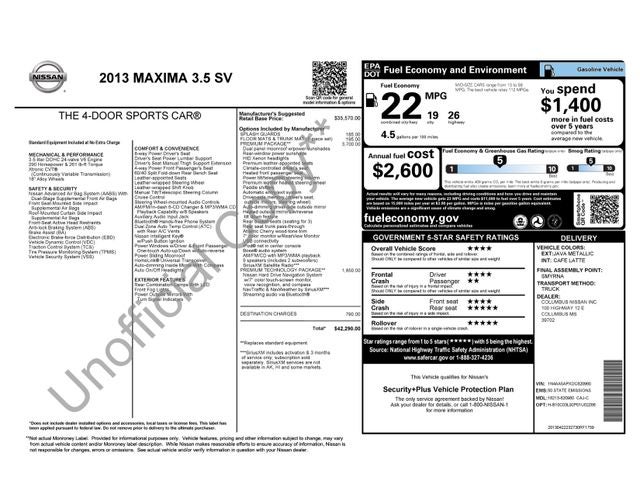 2013 Nissan Maxima 3.5 SV