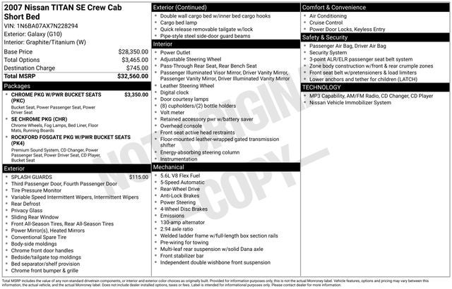 2007 Nissan Titan SE