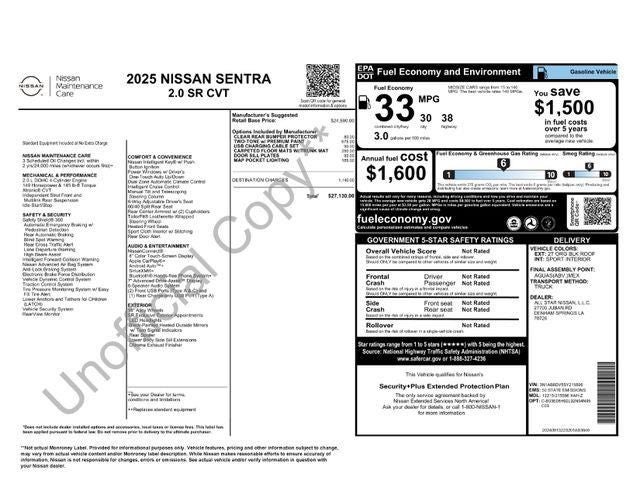 2025 Nissan Sentra SR