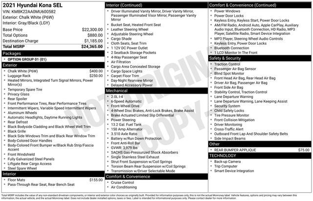 2021 Hyundai Kona SEL