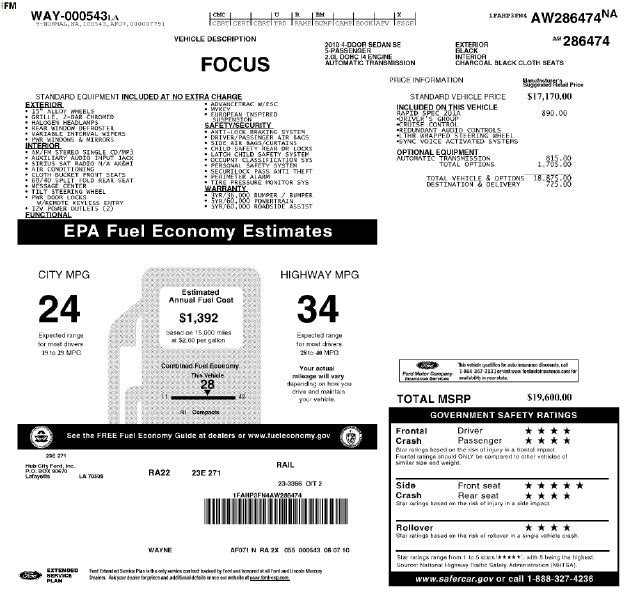 2010 Ford Focus SE