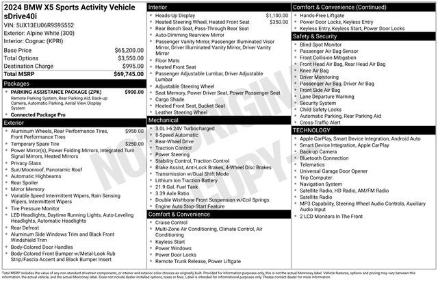 2024 BMW X5 sDrive40i