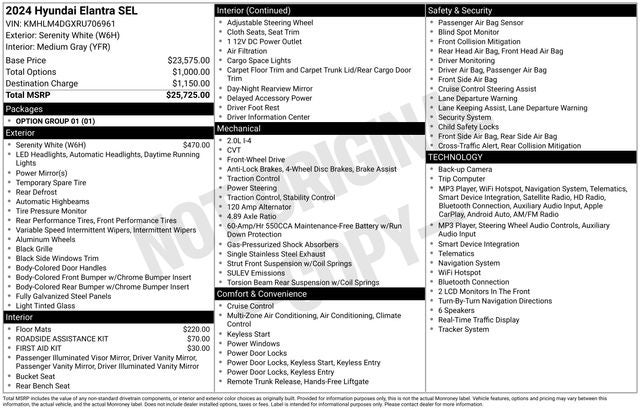 2024 Hyundai Elantra SEL