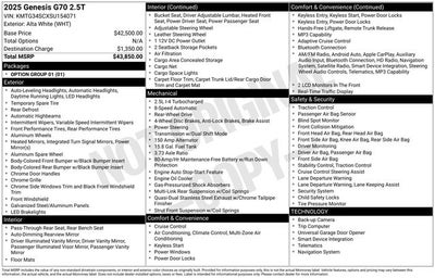 2025 Genesis G70 2.5T