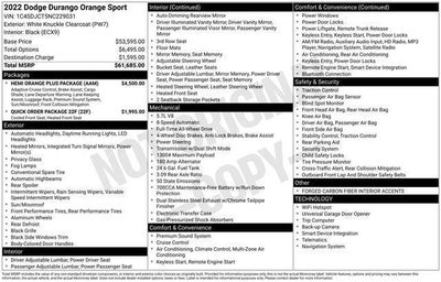2022 Dodge Durango Orange Sport AWD