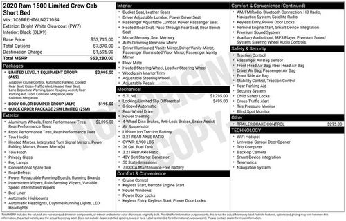 2020 RAM 1500 Limited