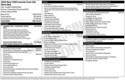 2023 RAM 1500 Laramie Crew Cab 4x4 5'7' Box