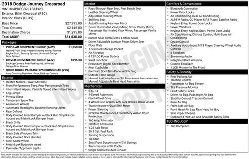 2018 Dodge Journey Crossroad