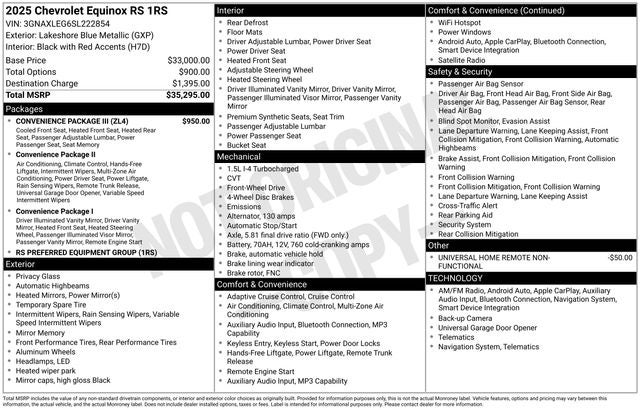 2025 Chevrolet Equinox FWD RS
