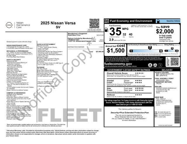 2025 Nissan Versa 1.6 SV