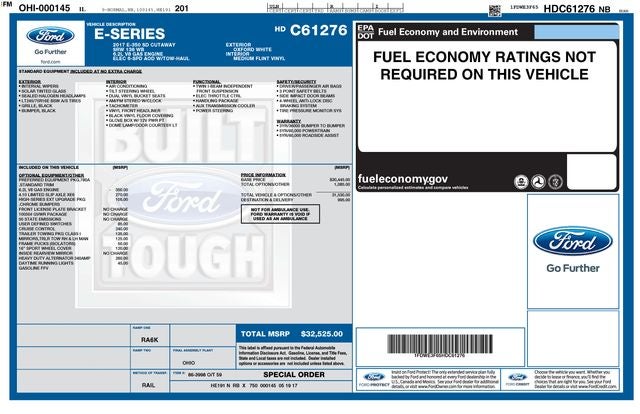 2017 Ford E-350SD Base Cutaway