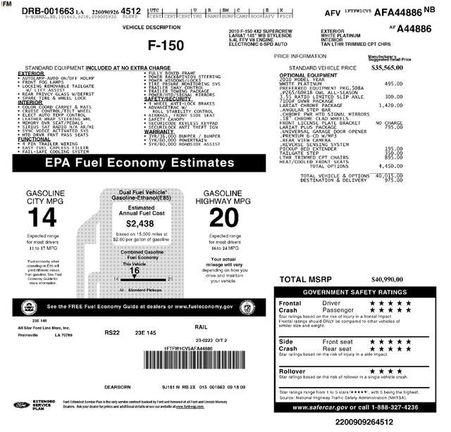 2010 Ford F-150 Lariat