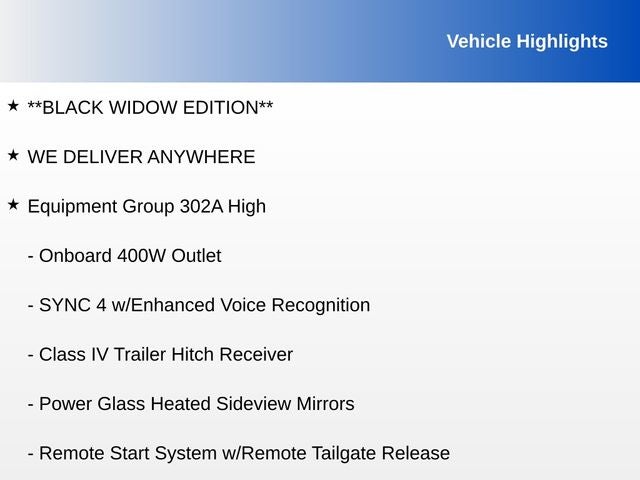 2021 Ford F-150 XLT Black Widow