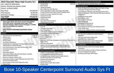 2023 Chevrolet Tahoe High Country